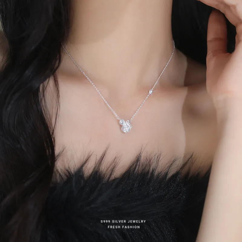 Happy Tide S 999 Fine Silver Necklaces Women's-1