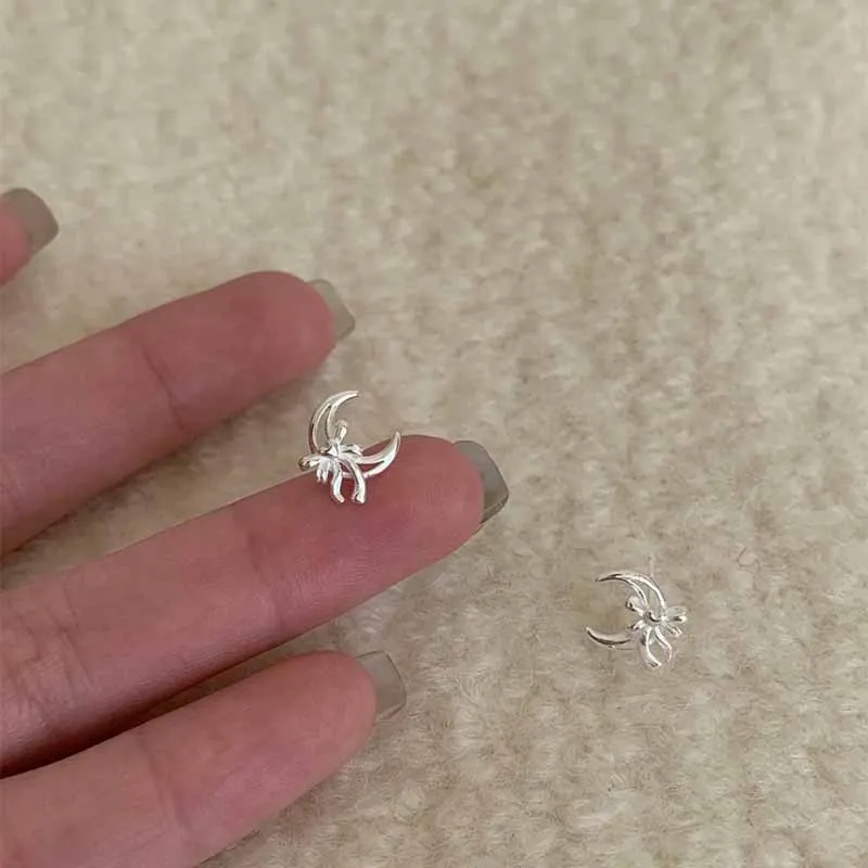 Happy Tide S925 Silver Stud Earrings Women's-3