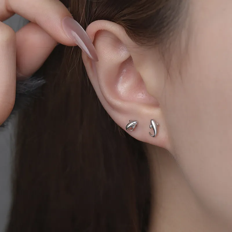 Happy Tide S999 Fine Silver Stud Earrings Women's-2