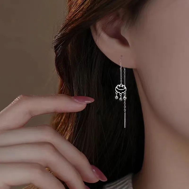 Happy Tide S925 Silver Drop Earrings Women's-1