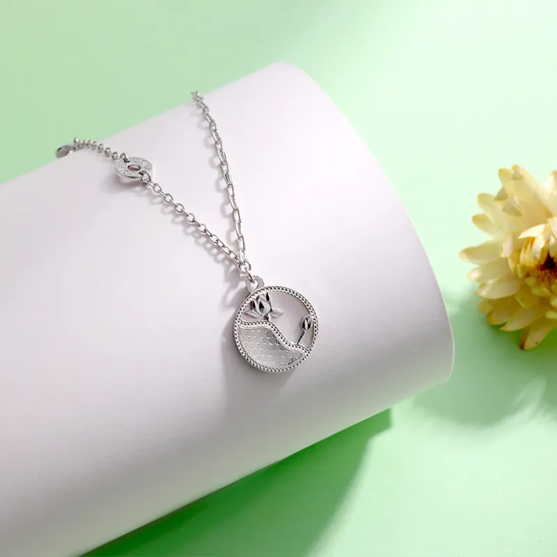 Happy Tide S999 Fine Silver Necklaces Women's-1