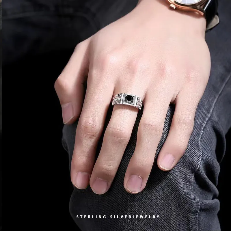 Happy Tide S925 Silver Rings Men's-1
