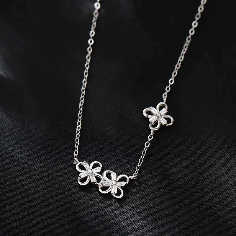Happy Tide S999 Fine Silver Necklaces Women's-3