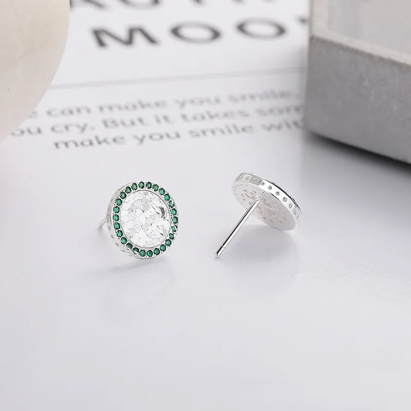 Happy Tide S925 Silver Stud Earrings Women's-5