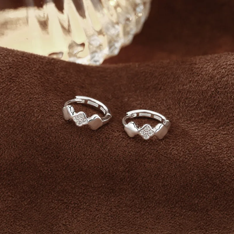Happy Tide S999 Fine Silver Earrings Women's-4