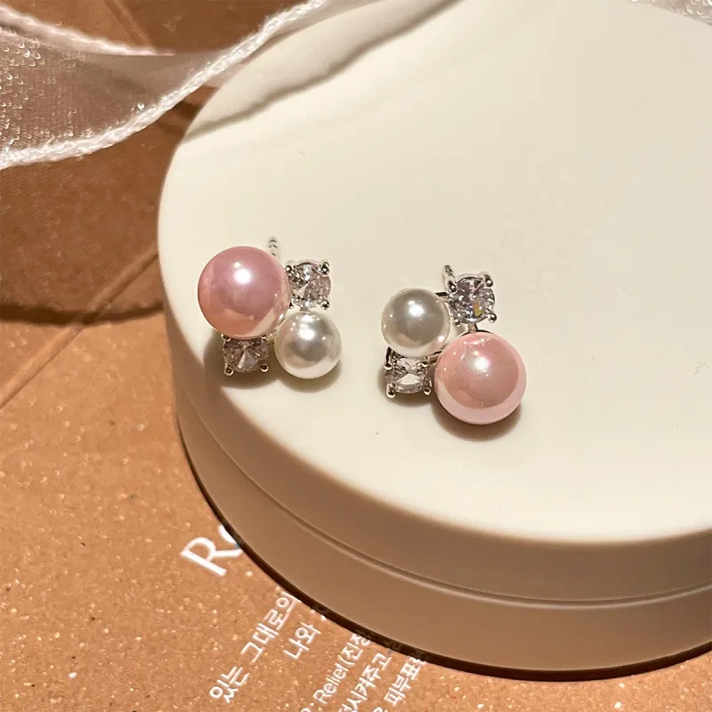 Happy Tide S925 Silver Stud Earrings Women's-5