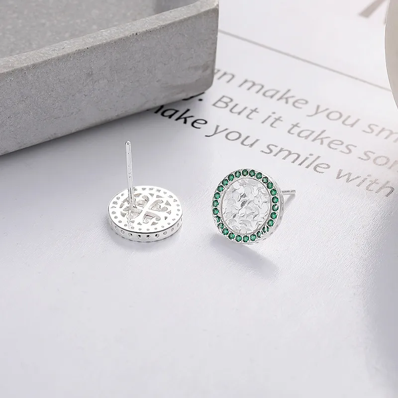 Happy Tide S925 Silver Stud Earrings Women's-4