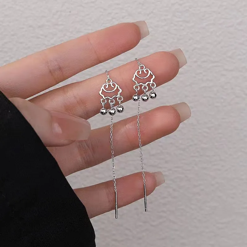 Happy Tide S925 Silver Drop Earrings Women's-2