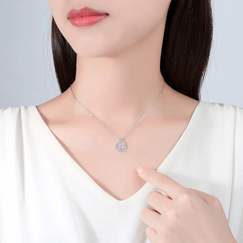 Happy Tide S925 Silver Necklaces Unisex Silver, Rose Gold-4