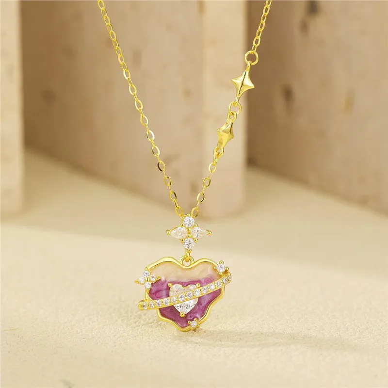 Happy Tide S999 Fine Silver Necklaces Women's-4