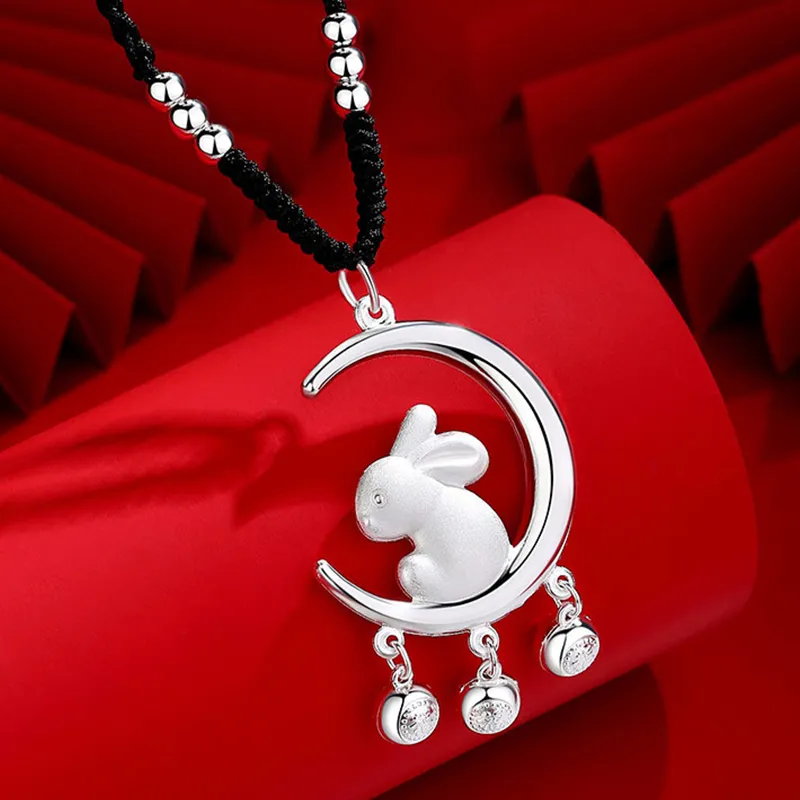Happy Tide 999 Fine Silver Necklaces Women's-2