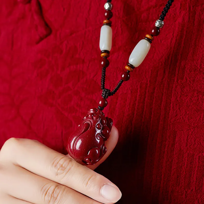 Happy Tide Cinnabar Necklaces Women's-1