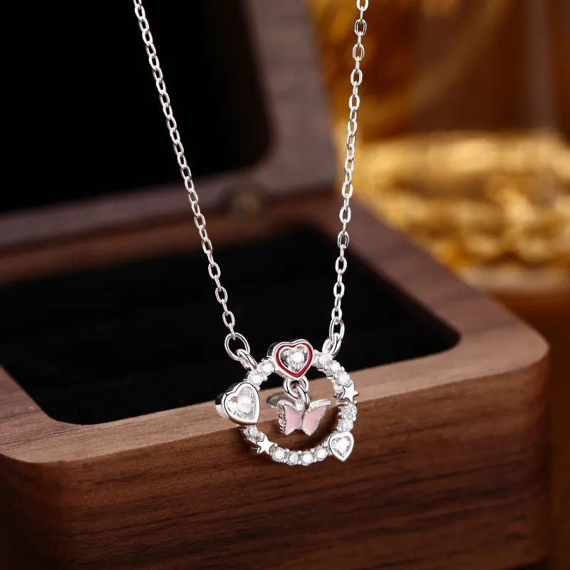 Happy Tide S999 Fine Silver Necklaces Women's-2