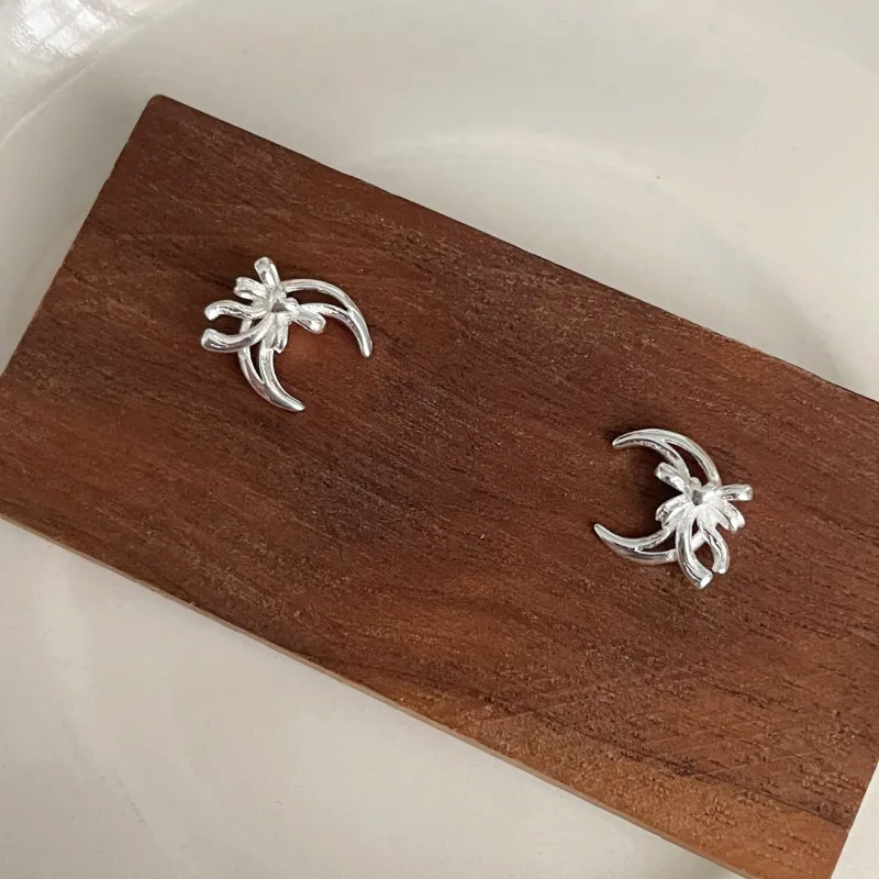 Happy Tide S925 Silver Stud Earrings Women's-5