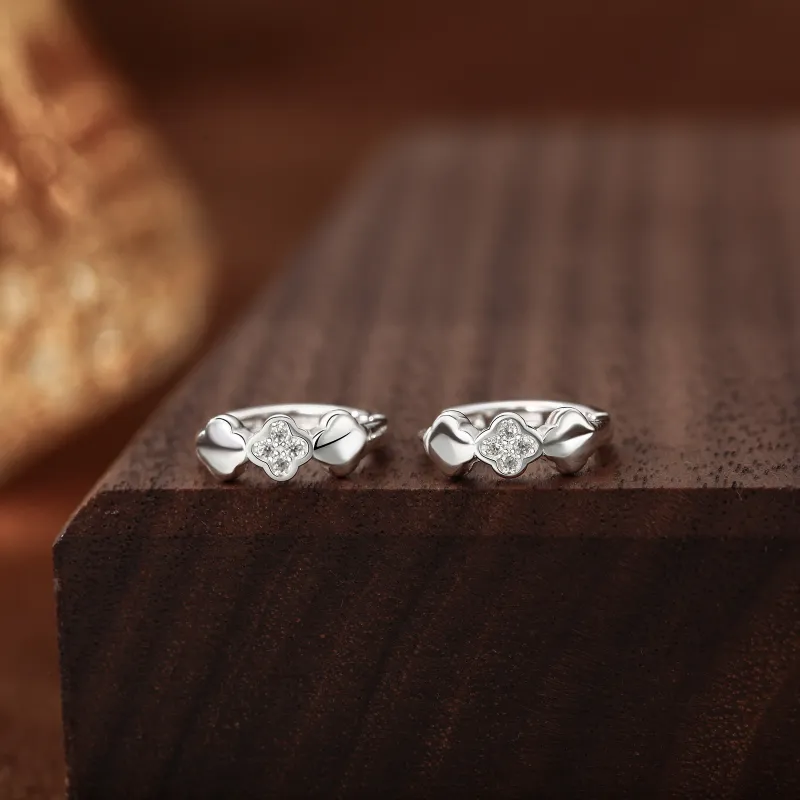 Happy Tide S999 Fine Silver Earrings Women's-3