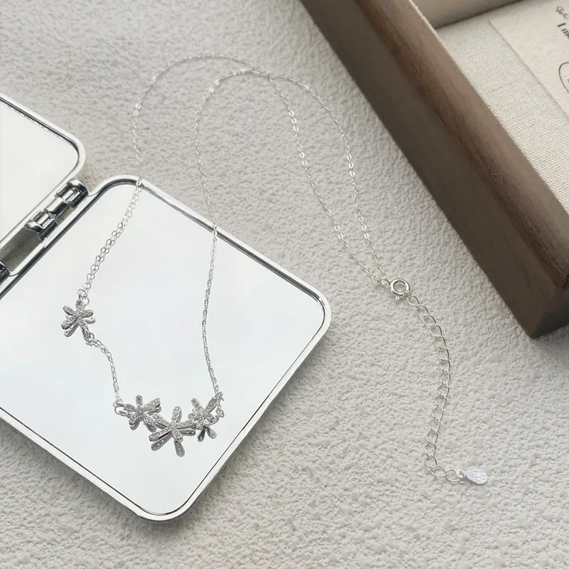 Happy Tide S999 Fine Silver Necklaces Women's-4