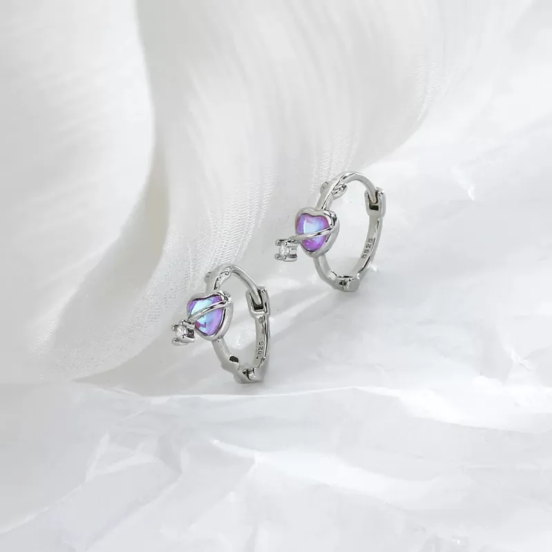 Happy Tide S999 Fine Silver Earrings Women's-4
