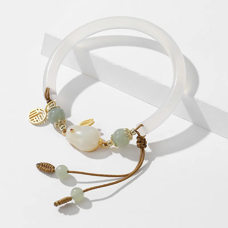 Happy Tide Chalcedony Jade Bangles Women's-2