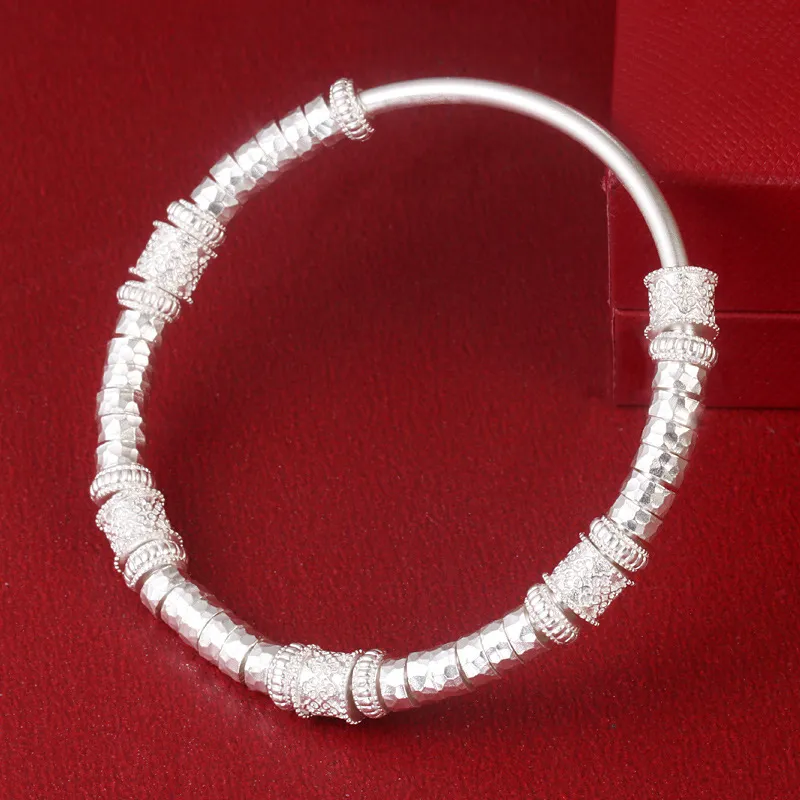 Happy Tide 999 Fine Silver Bangles Women's-3