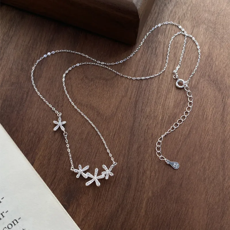 Happy Tide S999 Fine Silver Necklaces Women's-3