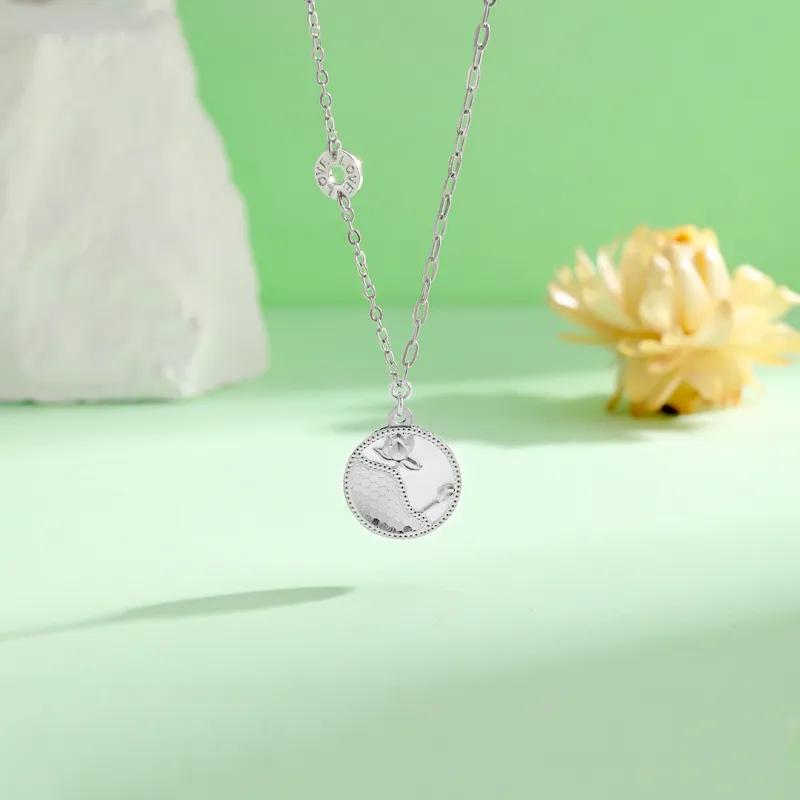 Happy Tide S999 Fine Silver Necklaces Women's-4
