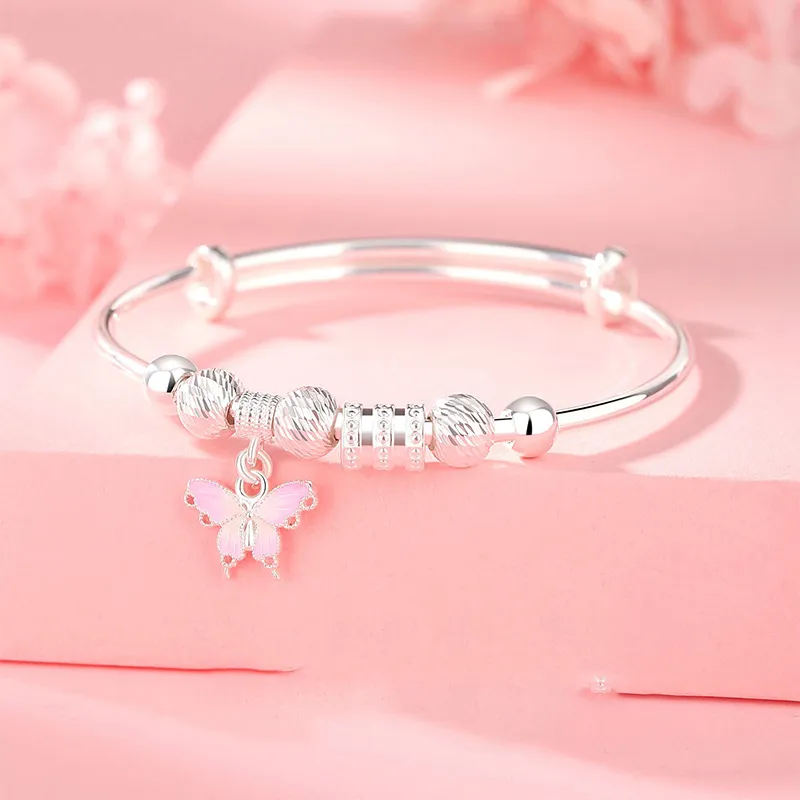 Happy Tide 999 Fine Silver Bangles Women's Silver-4