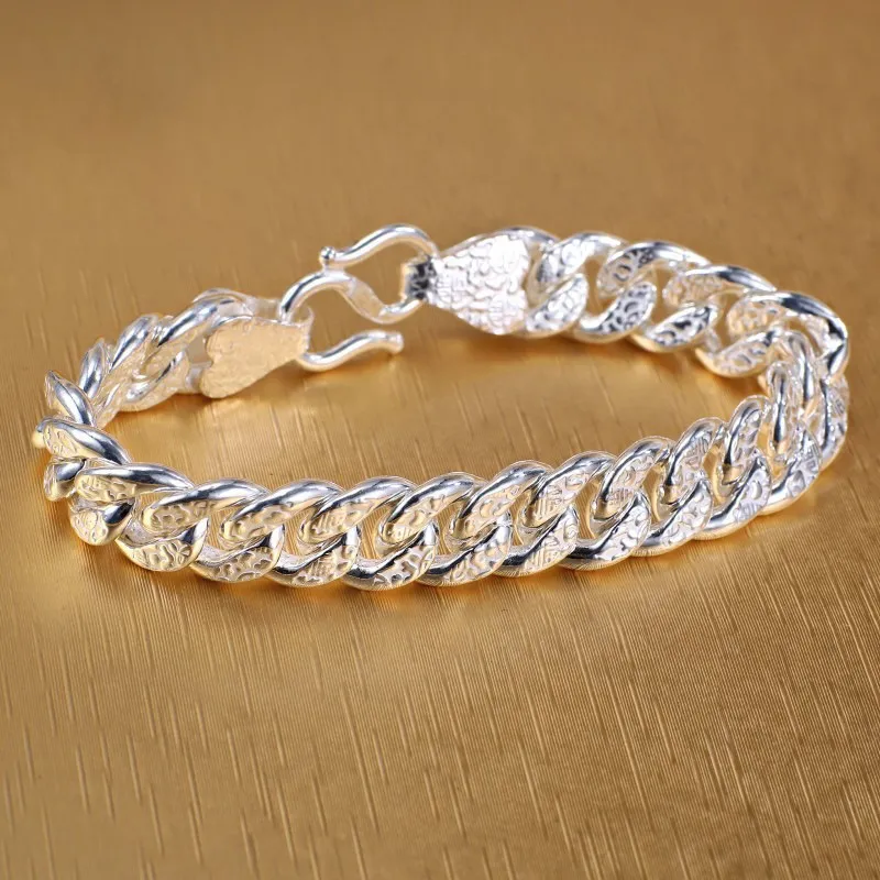 Happy Tide S999 Silver Bracelets Men's Silver-3