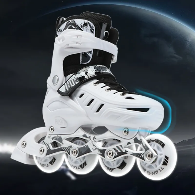 SOFT Inline Skates Silicone Unisex 1 Pair Black White-2