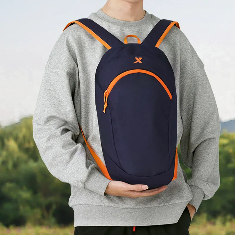 XTEP Polyester Backpack Unisex Eye Catching Orange/Navy Blue-4