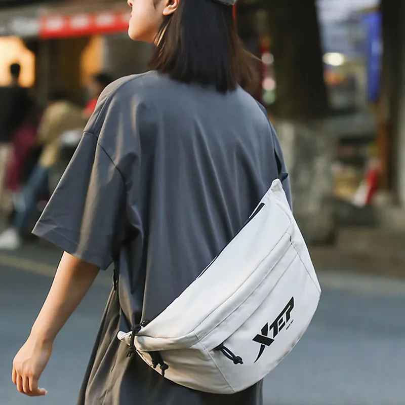 XTEP Nylon Sling Bag Regular Unisex White-2