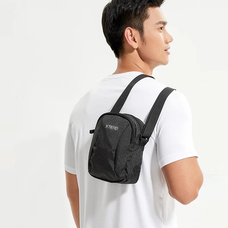 XTEP Polyester Shoulder Bag Regular Unisex Black-2