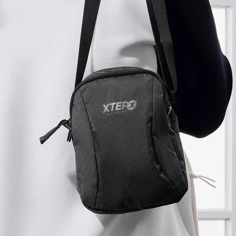 XTEP Polyester Shoulder Bag Regular Unisex Black-4