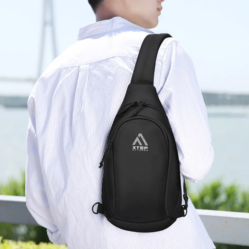 XTEP Fabric Sling Bag Unisex Black-2