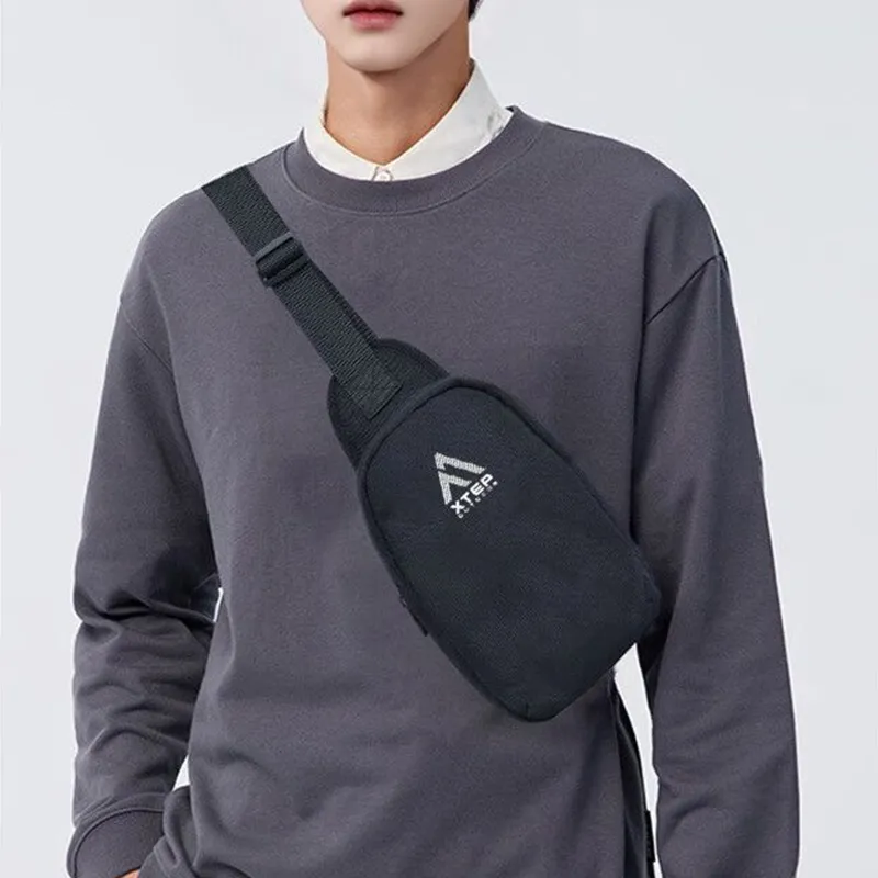 XTEP Nylon Sling Bag Regular Unisex Black-2