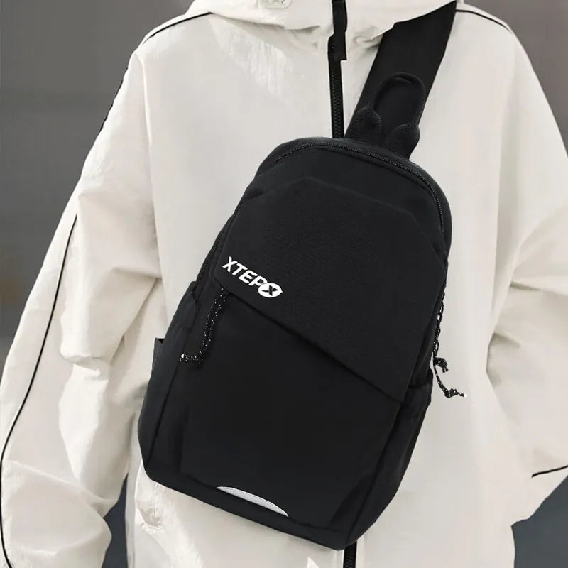 XTEP Oxford Sling Bag Regular Unisex Black/White-3