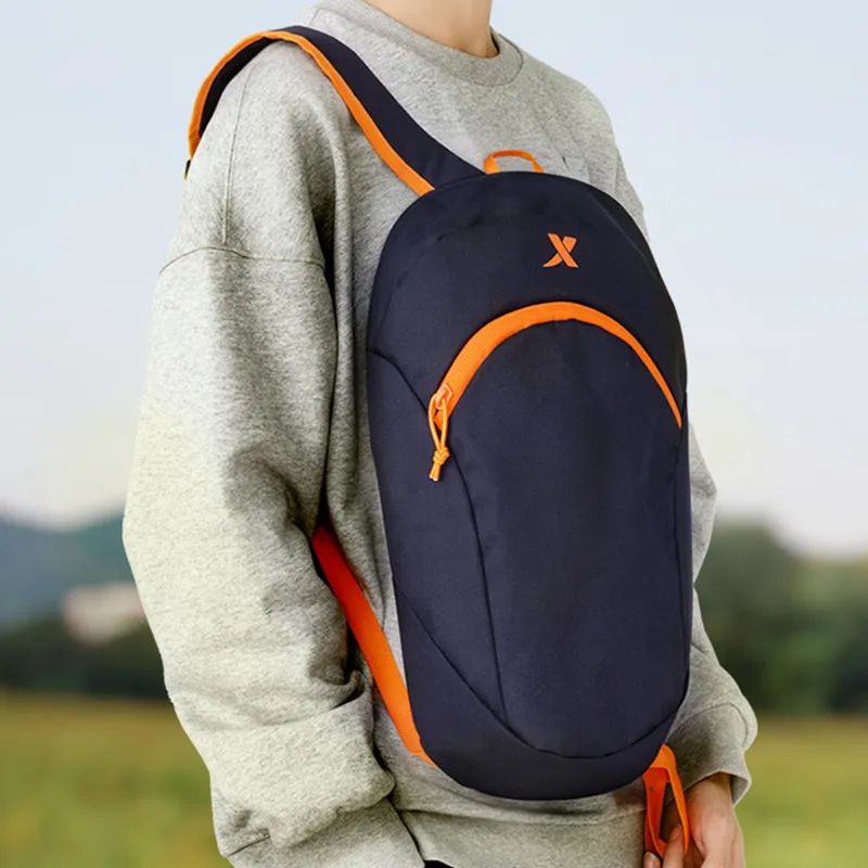 XTEP Polyester Backpack Unisex Eye Catching Orange/Navy Blue-5