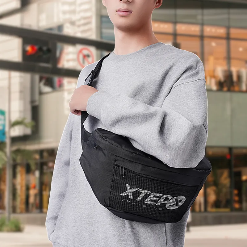 XTEP Fabric Fanny Pack Regular Unisex Black/White-1