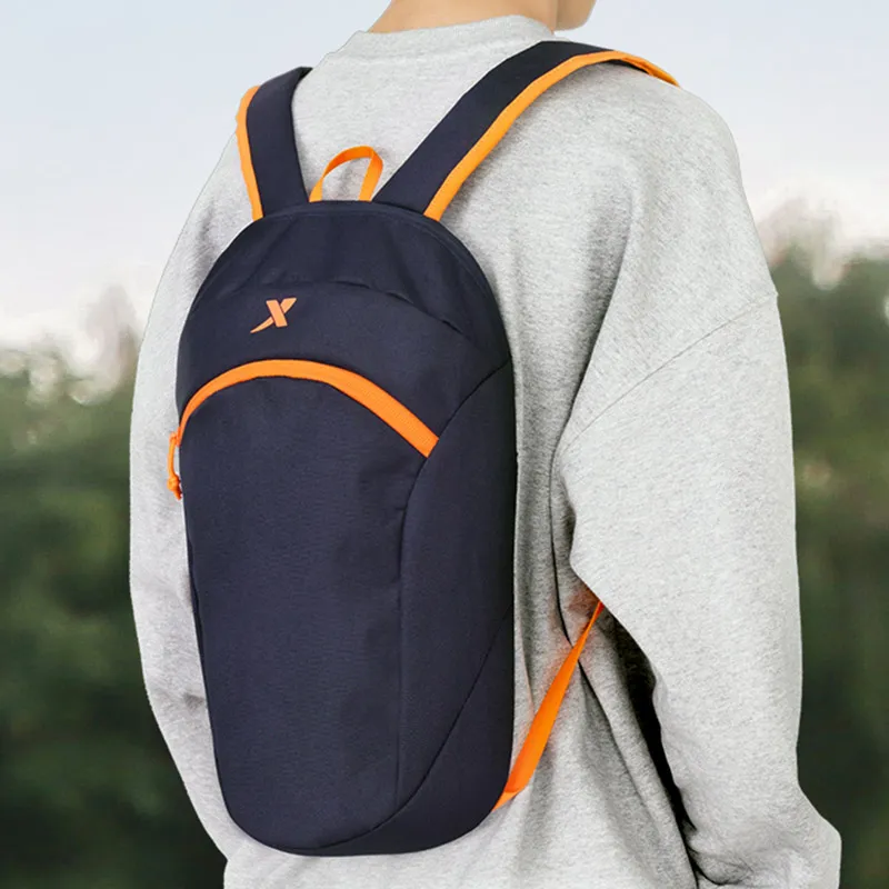 XTEP Polyester Backpack Unisex Eye Catching Orange/Navy Blue-3