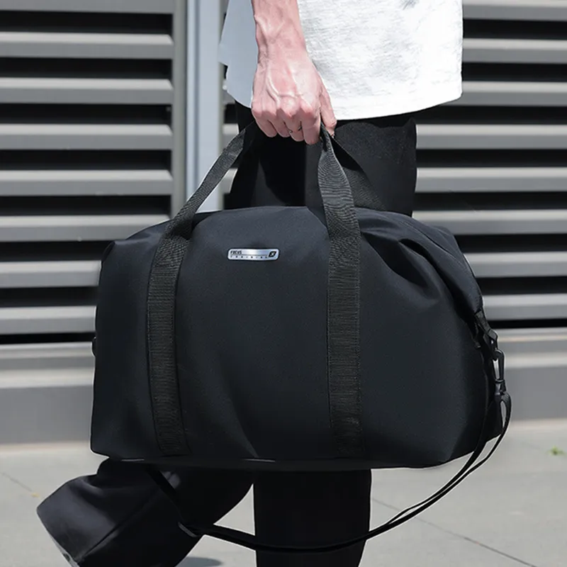 XTEP Oxford Travel Bag Unisex Black/Khaki-2