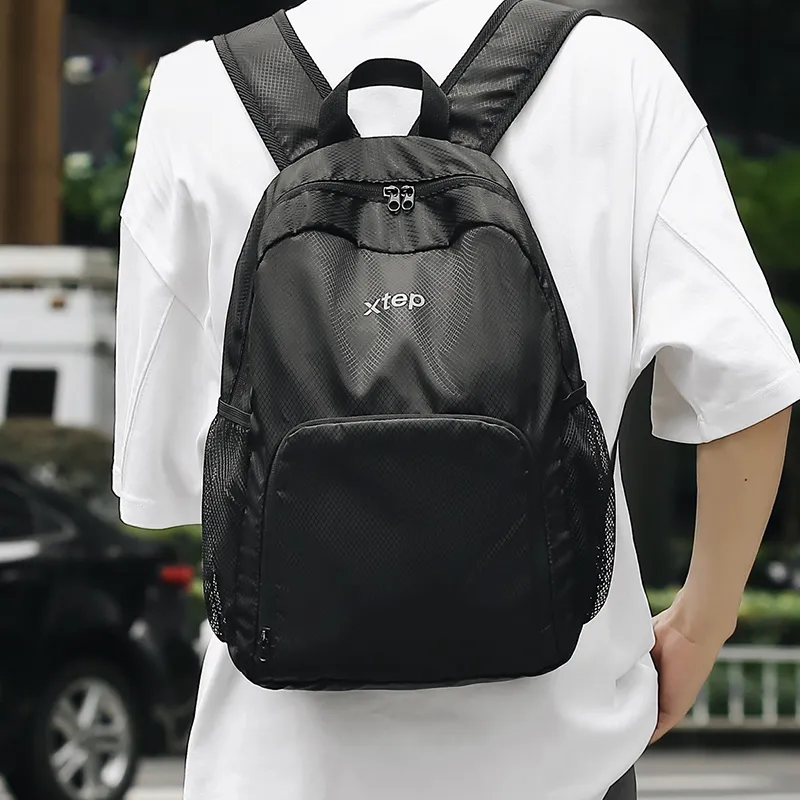 XTEP Waterproof Fabric Backpack Regular Unisex Black-2