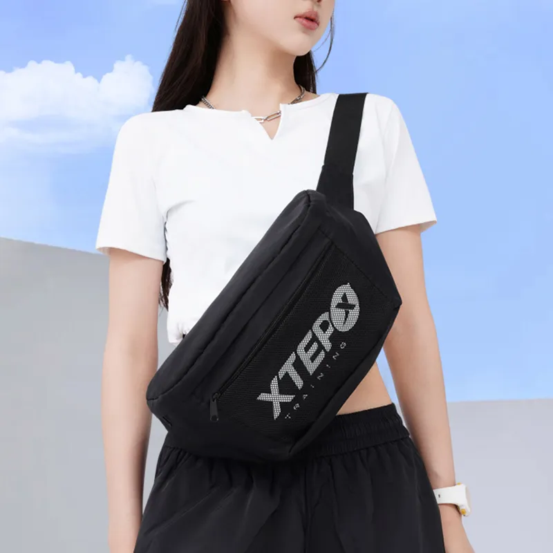 XTEP Nylon Crossbody Bag Unisex Black-1