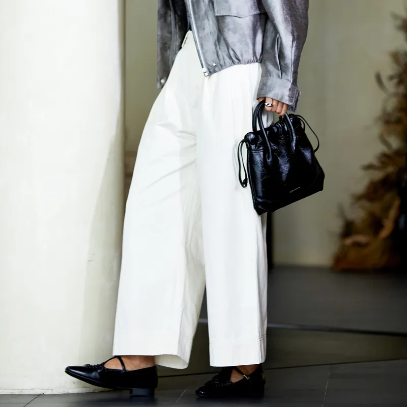C.3000 Casual Pants Women's Cream White-2