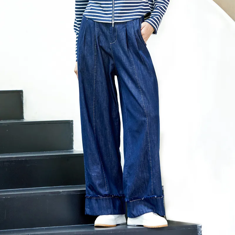 C.3000 Casual Pants Women's Navy Blue-2
