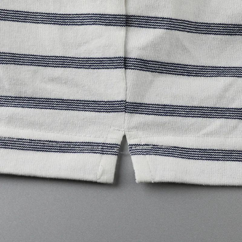 PUSH HZC T Shirt Men's Blue Stripes Pattern-4