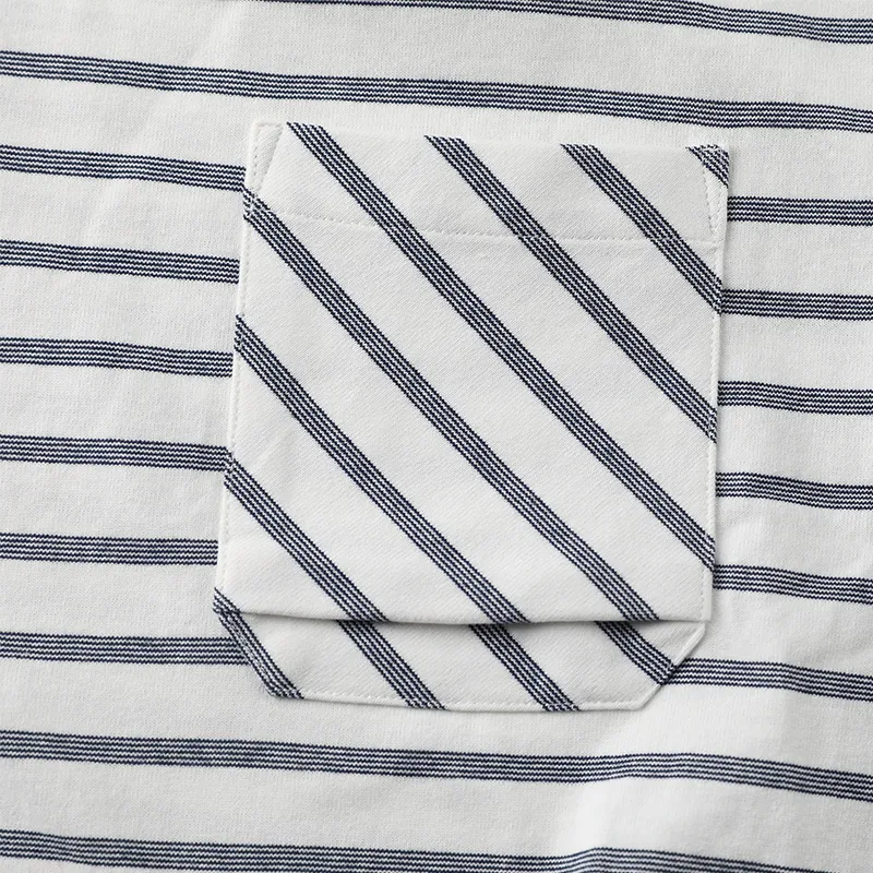 PUSH HZC T Shirt Men's Blue Stripes Pattern-2