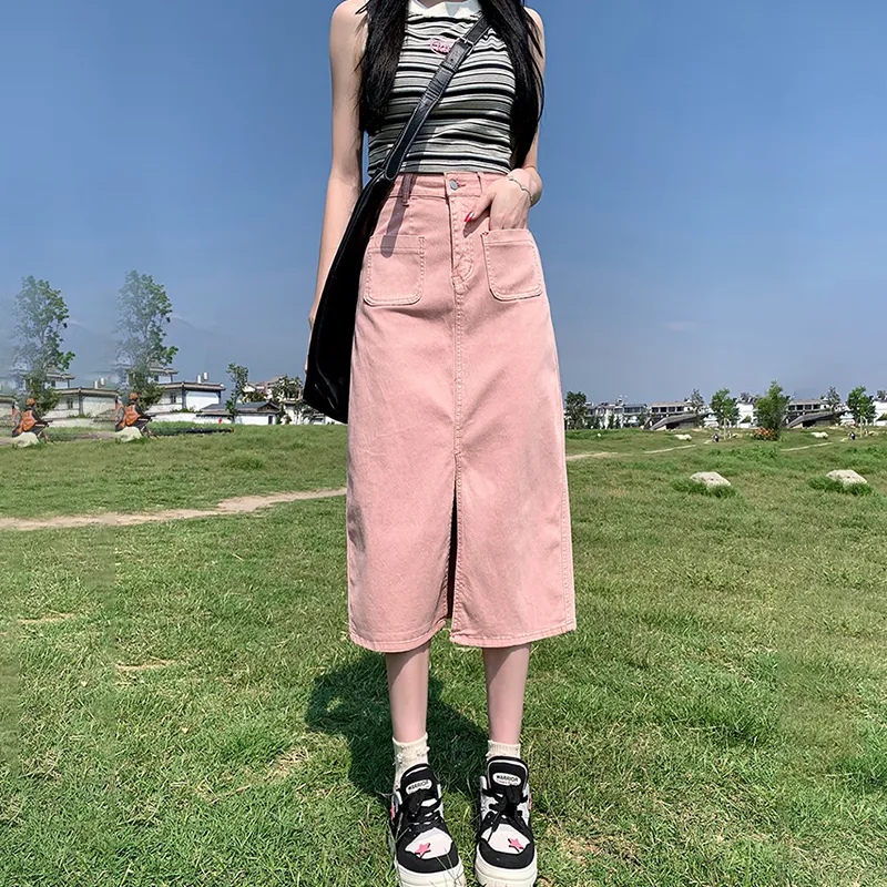 Jean West Denim Long Skirts Women's-6