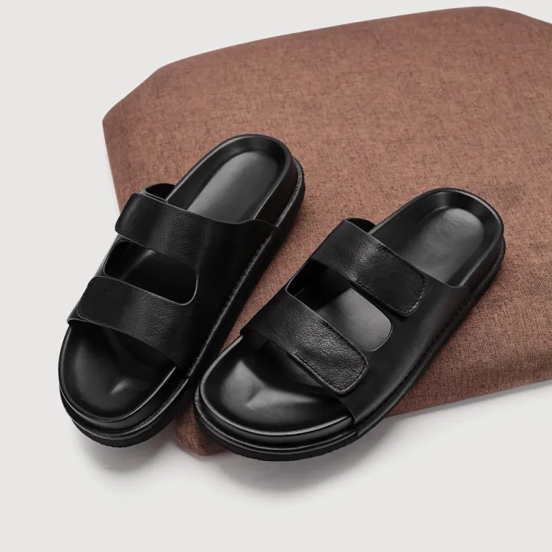 Voguhomme EVA Slip Resistant Slide Slippers Men's Black-1