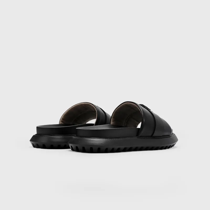 Voguhomme Rubber Foam Outsole Slip Resistant Slide Slippers Men's Black-4