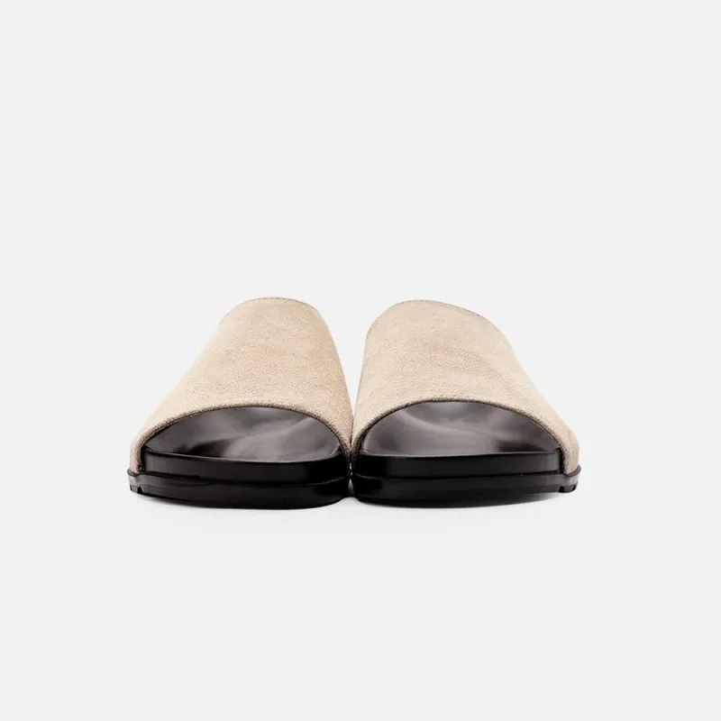 Voguhomme Slip Resistant Slide Slippers Men's Apricot-4