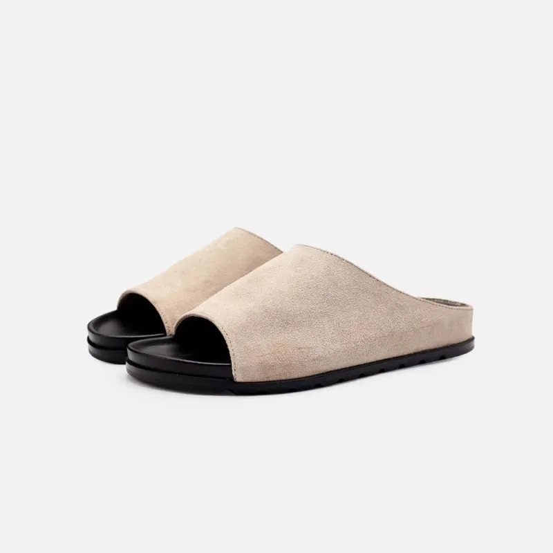 Voguhomme Slip Resistant Slide Slippers Men's Apricot-1